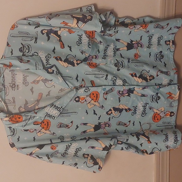 Way To Celebrate Halloween Pajama Set Top And Shorts Sz XL (16-18) - Picture 2 of 16